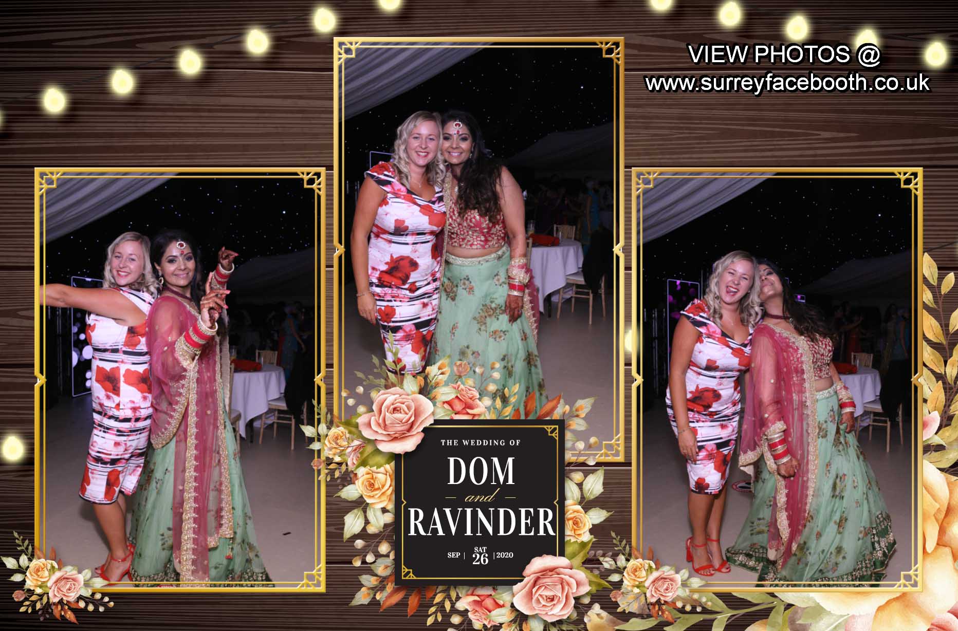 Ravinder & Dominic's Wedding | View more photos from the event at galleries.surreyfacebooth.co.uk/u/Surrey-FaceBooth/Ravinder-Dominics-Wedding